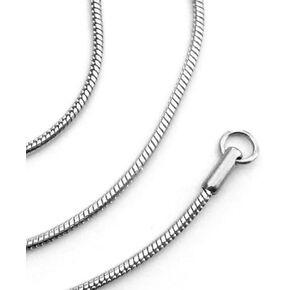 Loralyn Designs Classic Stainless Steel Snake Chain Necklace Round Smooth 2mm 16, 18 20 or 24 Inch