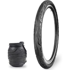 Moutain Bike Tires 20/24/26 Inch Folding Replacement Tire for MTB Mountain Bicycle，Non-Slip，1/2 Tires