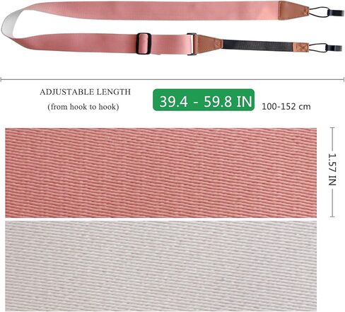 حزام القيثارة بدون مثقاب، حزام كتف منسوج من قماش الجاكار المربع باللونين الأصفر والأبيض مع مشبك خطاف J مزدوج in Kuwait