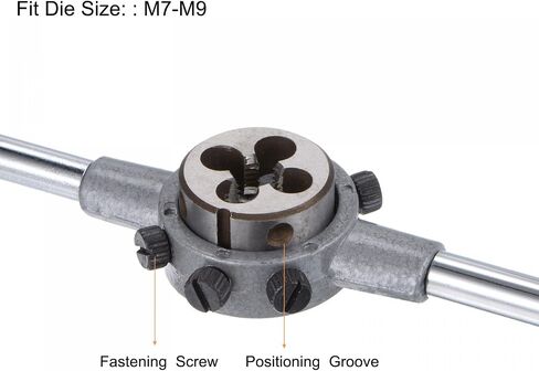 مجموعة مفاتيح ربط بمقبض من uxcell، قالب مستدير M8 × 1.25 و25 مم (تناسب قوالب M7-M9) حامل مفتاح ربط قابل للتعديل أداة يدوية in Saudi Arabia