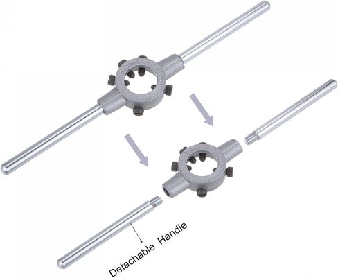 مجموعة مفاتيح ربط بمقبض من uxcell، قالب مستدير M8 × 1.25 و25 مم (تناسب قوالب M7-M9) حامل مفتاح ربط قابل للتعديل أداة يدوية in Saudi Arabia