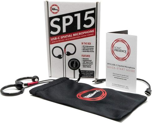 يسجل الميكروفون ثنائي الأذنين SP15C (USB-C) صوتًا مكانيًا غامرًا ثلاثي الأبعاد على كاميرات الجيب والهواتف الذكية الجديدة - ارتقِ إلى الحضور الصوتي للحصول على جودة صوت تتطابق مع فيديو 4K in Saudi Arabia