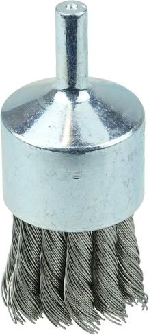 Weiler 10032 1-1/8" Knot Wire End Brush, .020" Stainless Steel Fill, Made in the USA in Saudi Arabia