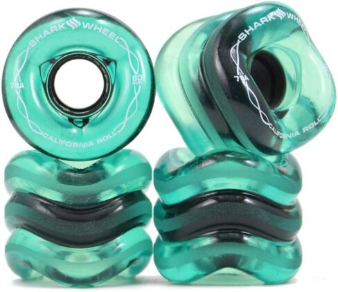 Shark Wheel High Performance DNA Formula, Skateboarding Wheels, Longboard Skateboarding Wheels, Cruiser Skateboard Wheels, Surf Street Skateboard Wheels, 54mm, 60mm, 72mm (Set of 4 Wheels) in Saudi Arabia