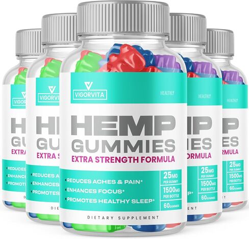 (2 Pack) Vigorvita Gummies - Official Formula - Vigor Vita Gummies Extra Strength Gummy with Hemp Extract, Vigorvita Gummies for Health, Vitgorvital Gummies, Vigorvitagummies New 2023 (120 Gummies) in Saudi Arabia