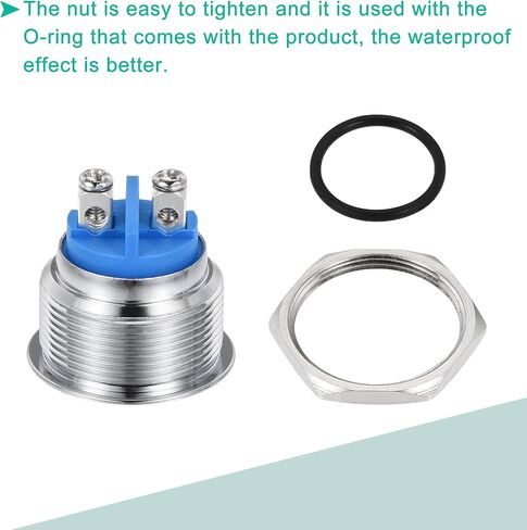 MECCANIXITY Indicator LED Light 12V 22mm M22 Panel Mount Metal Waterproof Signal Lamp with O Ring, Blue Pack of 2 in Saudi Arabia