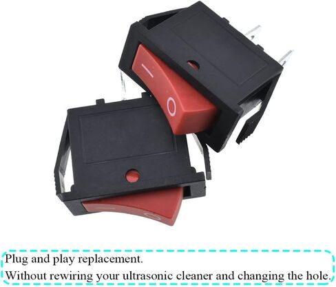 KCD3 الروك التبديل تبديل 2 دبابيس 2 موقف ON / OFF AC 16A 250V DPDT ضوء LED أحمر مضيئة التوصيل والتشغيل اتصال مستقر مدمج سهل النقر في موقف لسخان الصحافة مقعد 4PCS in Kuwait