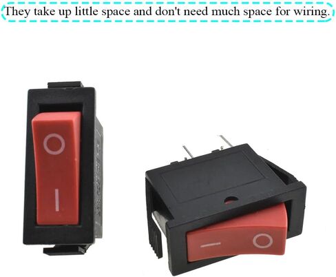 KCD3 الروك التبديل تبديل 2 دبابيس 2 موقف ON / OFF AC 16A 250V DPDT ضوء LED أحمر مضيئة التوصيل والتشغيل اتصال مستقر مدمج سهل النقر في موقف لسخان الصحافة مقعد 4PCS in Kuwait