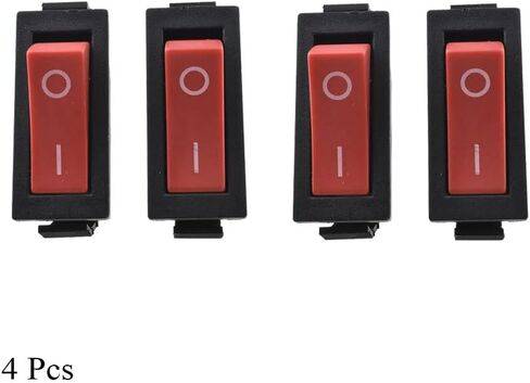 KCD3 الروك التبديل تبديل 2 دبابيس 2 موقف ON / OFF AC 16A 250V DPDT ضوء LED أحمر مضيئة التوصيل والتشغيل اتصال مستقر مدمج سهل النقر في موقف لسخان الصحافة مقعد 4PCS in Kuwait