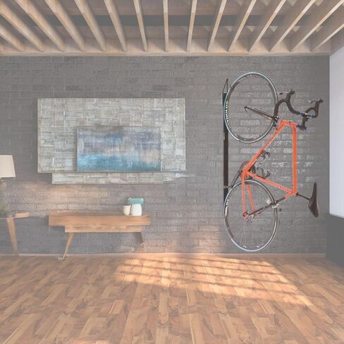 Saris Bike Trac Space-Saving Vertical Solution to Bike Storage Simple, Space Efficient Storage, Wide Wheel Track for All Bikes, Full-Length Tray, Multiple Mounting Configurations, Black in Saudi Arabia