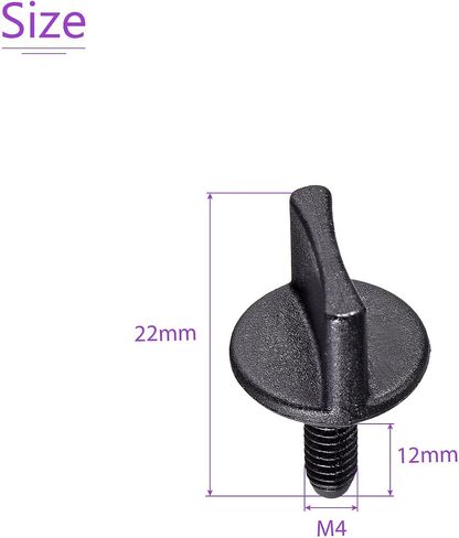 DMiotech 10 Pack M4x12mm Thumb Screws Bolts Hand Driven Spade Nylon Screw Metric Thread for RC Model RC Aircraft in Saudi Arabia
