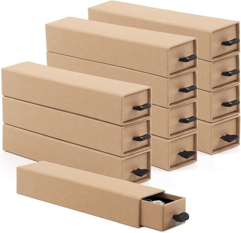 Lainrrew Jewelry Gift Box, Luxury 12-Pack Jewelry Gift Box Velvet-Lined, Compact Drawer Style for Earrings & Rings, Stylish Necklace Bracelet Organizer, 8.3x1.8x1.4 Inches (Black) in Kuwait