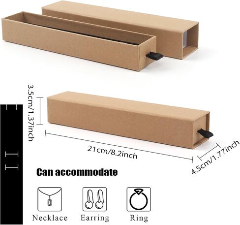 Lainrrew Jewelry Gift Box, Luxury 12-Pack Jewelry Gift Box Velvet-Lined, Compact Drawer Style for Earrings & Rings, Stylish Necklace Bracelet Organizer, 8.3x1.8x1.4 Inches (Black) in Kuwait