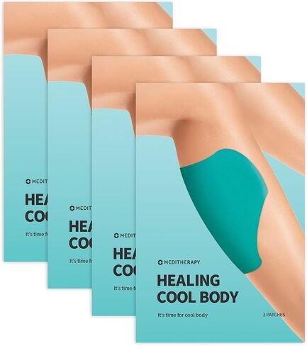 Healing Cool Body (8 PATCHES), Korean Hydrogel Body Patch for Circulation, Soothing and Cooling Effect in Saudi Arabia