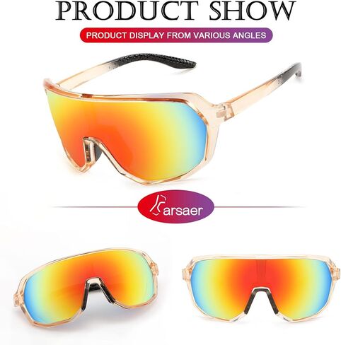 نظارات شمسية رياضية من Karsaer، نظارات ركوب الدراجات MTB نظارات شمسية لركوب الدراجات الجبلية مناسبة للبيسبول والجري والصيد in Kuwait
