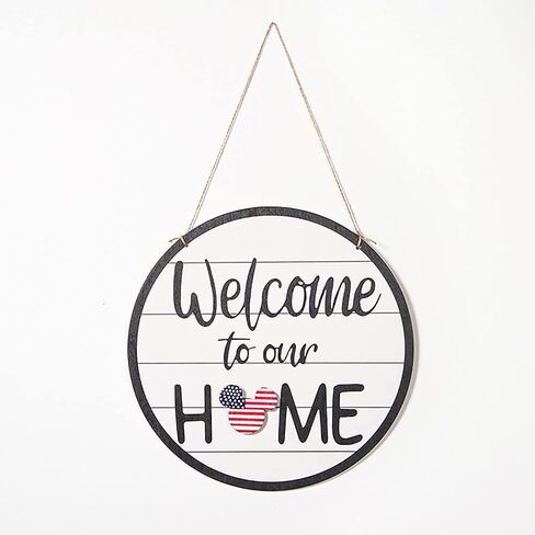 Cute Welcome Door Sign Welcome to Our Home,Interchangeable Gift Door Hanger Sign/Mouse Head Home Sign,10 Interchangeable Welcome Door Sign for Front Door Home Decor (A) in Saudi Arabia