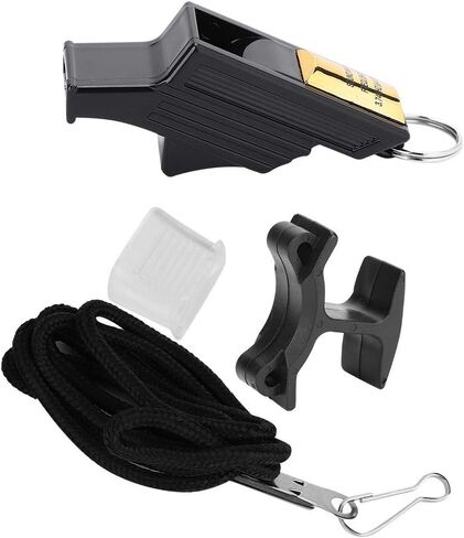 VBESTLIFE Whistle Referee,Basketball Sports Training Football Whistle Camping Survival Emergency Lifesaving Whistles(Black&Gold) in Saudi Arabia