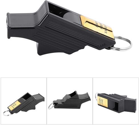 VBESTLIFE Whistle Referee,Basketball Sports Training Football Whistle Camping Survival Emergency Lifesaving Whistles(Black&Gold) in Saudi Arabia