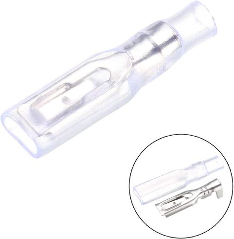 uxcell 100pcs 2.8mm Quick Splice Wire Terminals Female Spade Crimp Connector with Insulated Sleeve in Saudi Arabia
