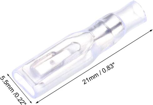 uxcell 100pcs 2.8mm Quick Splice Wire Terminals Female Spade Crimp Connector with Insulated Sleeve in Saudi Arabia