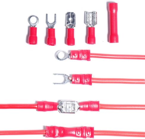 Quick Splice Wire Crimp Terminals Heat Shrink Tube Electrical Repair Kit Mixed Disconnect Insulated Butt Bullet Spade Fork Ring Solderless Gauge Assortment assorted wire connectors in Saudi Arabia
