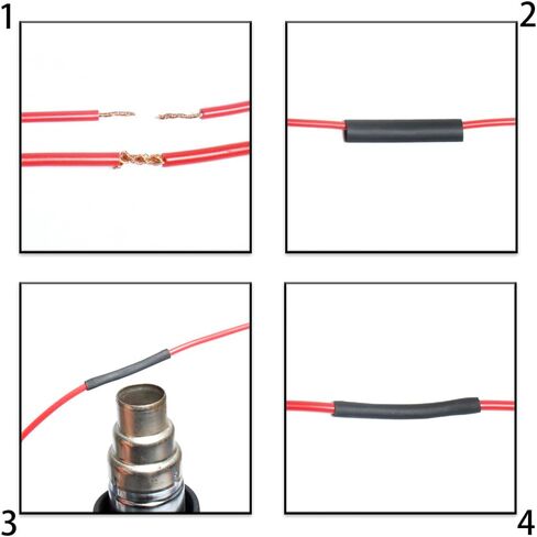Quick Splice Wire Crimp Terminals Heat Shrink Tube Electrical Repair Kit Mixed Disconnect Insulated Butt Bullet Spade Fork Ring Solderless Gauge Assortment assorted wire connectors in Saudi Arabia