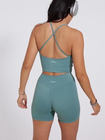 Danysu Sculpt Workout Tank Tops Women Backless Longline Sports Bras Strappy Padded Yoga Top in Saudi Arabia