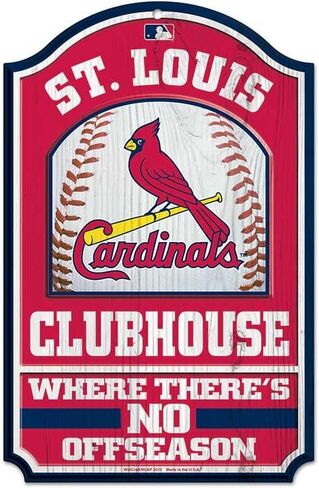 لافتة خشبية WinCraft MLB St. Louis Cardinals 69031012، 11 بوصة × 17 بوصة، سوداء in Saudi Arabia