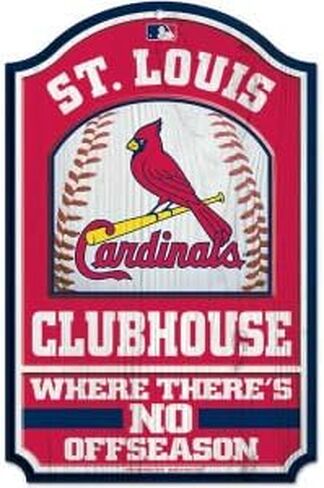 لافتة خشبية WinCraft MLB St. Louis Cardinals 69031012، 11 بوصة × 17 بوصة، سوداء in Saudi Arabia