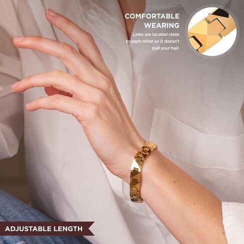 HOLVIST Magnetic Bracelet for Men and Women 4000 Gauss | Mens Magnetic Bracelets | Women Magnetic Bracelet| Comes with Adjustable Length, Sizing Tool and Gift Box in Saudi Arabia