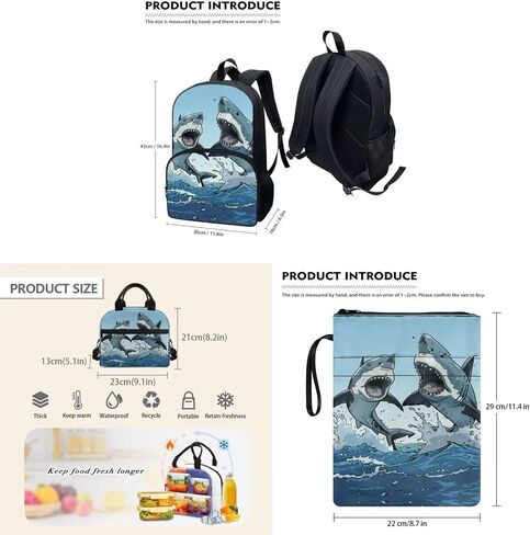 Mushroom Print Backpack for Boys with Lunchbox Teenage Girl Backpacks for Middle School Elementary School Supplies Middle School Bags Birthday Gifts for Kids in Saudi Arabia