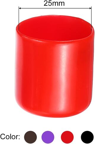 uxcell 100pcs Rubber End Caps 2mm ID Vinyl Round Tube Bolt Cap Cover Screw Thread Protectors Black, Red, Brown, Purple in Saudi Arabia