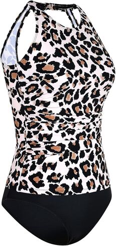 ملابس سباحة تانكيني للسيدات من Mycoco مكونة من قطعتين ورقبة عالية وتحكم في البطن وملابس سباحة مكشكشة مكونة من قطعتين ملابس سباحة رياضية in Kuwait