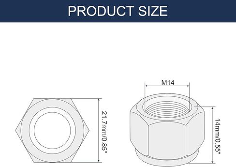 uxcell 50Pcs M12x1.75 Nylon Insert Hex Lock Nuts, 316 Stainless Steel Self-Locking Nylon Insert Stop Nut for Industrial Construction Fasteners, Silver&Blue in Saudi Arabia
