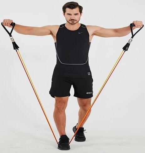 10-150lbs Exercise Bands/Resistance Bands Set for Women and Men Workouts with Handles, Straps, Door Anchor, Carry Bag - Elastic Tubes for Working Out, Home Fitness, Physical Therapy in Saudi Arabia
