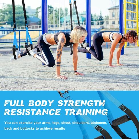 Resistance Trainer Exercise Straps, Home Resistance Training Kit with Handles, Door Anchor and Carrying Bag for Home Gym, Bodyweight Resistance Workout Straps for Indoor & Outdoor in Saudi Arabia