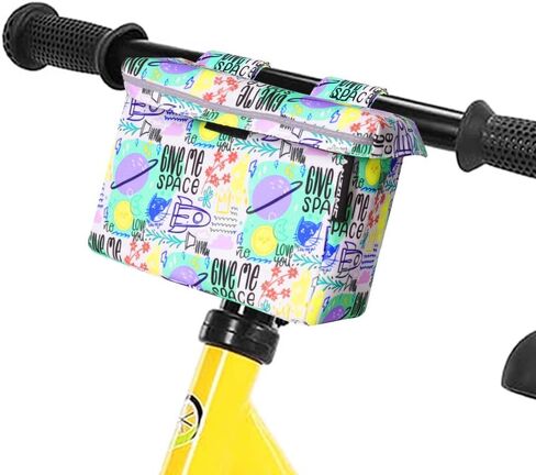 سلة دراجة للفتيات من أنزوم، إكسسوار تزيين الدراجة الأمامية للأطفال للفتيات والأولاد يناسب معظم دراجات الأطفال مثل الدراجات الثلاثية ودراجة التوازن والسكوتر in Kuwait