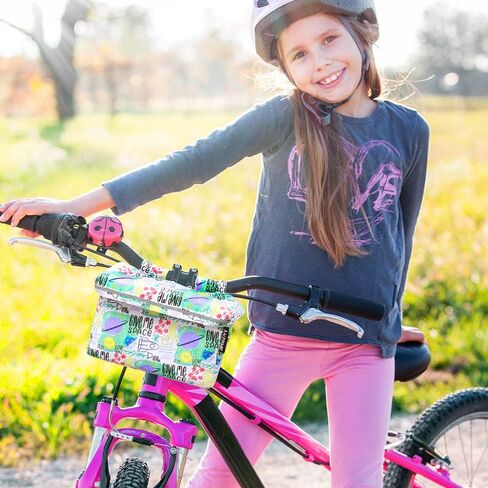 سلة دراجة للفتيات من أنزوم، إكسسوار تزيين الدراجة الأمامية للأطفال للفتيات والأولاد يناسب معظم دراجات الأطفال مثل الدراجات الثلاثية ودراجة التوازن والسكوتر in Kuwait