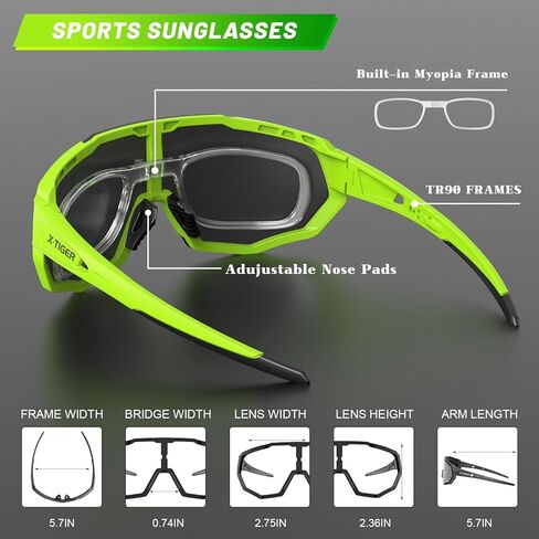 نظارات X-TIGER المستقطبة لركوب الدراجات، نظارات شمسية رياضية UV400 للرجال والنساء، نظارات الجري والصيد MTB in Kuwait