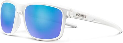 Suncloud Respek Polarized Sunglasses – 100% UV Protection – Comfortable Fit, Trendy Design – for Men & Women – Matte Crystal + Polarized Blue Mirror Lenses in Saudi Arabia