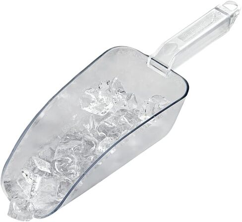 Restaurantware Met Lux 6 Ounce Ice Scoop 1 Flat Bottom Food Scoop - Beveled Front Edge Hanging Slot Clear PC Plastic Flour Scoop Lightweight For Ice Or Dry Ingredients in Saudi Arabia