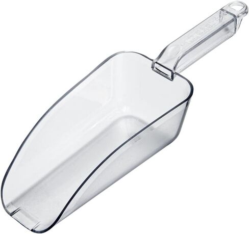 Restaurantware Met Lux 6 Ounce Ice Scoop 1 Flat Bottom Food Scoop - Beveled Front Edge Hanging Slot Clear PC Plastic Flour Scoop Lightweight For Ice Or Dry Ingredients in Saudi Arabia