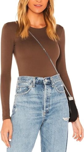 بدلة نسائية من BAOZMINAN بأكمام طويلة، بدلة قطعة واحدة برقبة دائرية سوداء، قطع علوية أساسية قابلة للتمدد قطعتين in Kuwait