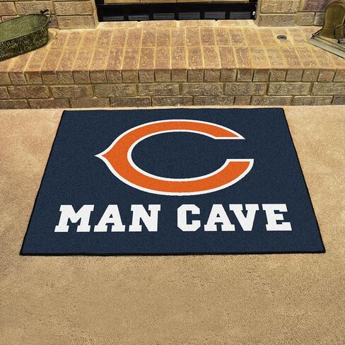 FANMATS 14280 Chicago Bears Man Cave All-Star Rug - 34 in. x 42.5 in. in Saudi Arabia