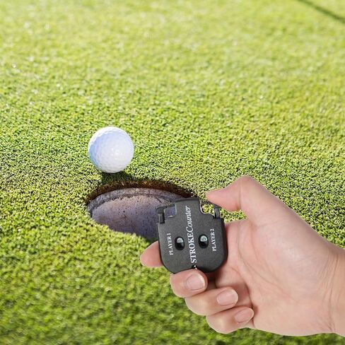 2Pcs Golf Score Counter, 2 Player Stroke Counter Golf Score Indicator, Mini Square Golf Score Counters, for Golf Game Scorekeeper Outdoor Sport Scoreboard in Saudi Arabia