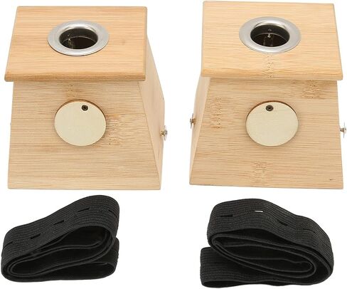 Moxibustion Box, 2pcs Single Hole Bamboo Moxibustion Box Moxa Roller Stick Holder Acupuncture Moxibuting Tool in Saudi Arabia