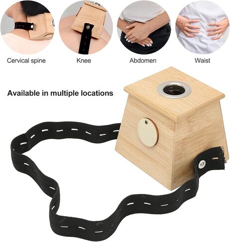Moxibustion Box, 2pcs Single Hole Bamboo Moxibustion Box Moxa Roller Stick Holder Acupuncture Moxibuting Tool in Saudi Arabia