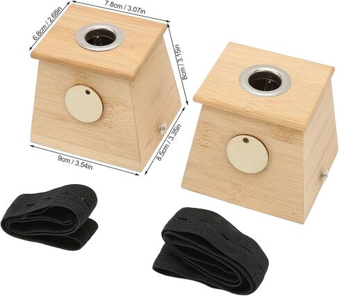 Moxibustion Box, 2pcs Single Hole Bamboo Moxibustion Box Moxa Roller Stick Holder Acupuncture Moxibuting Tool in Saudi Arabia
