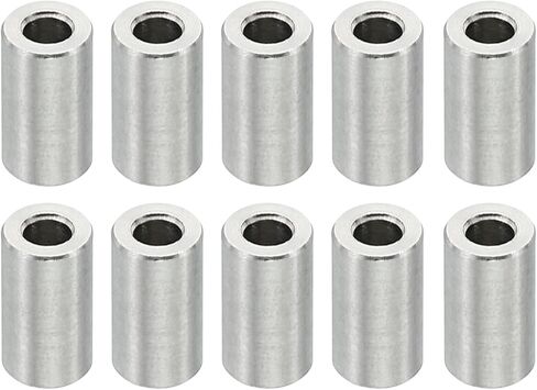 PATIKIL M3 Stainless Steel Spacers, 10 Pcs Metal Spacer Stainless Steel 3.1mm ID x 6mm OD X10mm L Stainless Steel Spacers Screw Standoff Round for 1/8 Inch or M3 Screw Bolts in Saudi Arabia