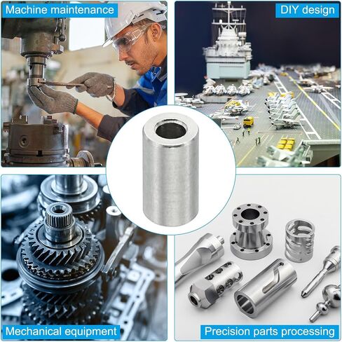 PATIKIL M3 Stainless Steel Spacers, 10 Pcs Metal Spacer Stainless Steel 3.1mm ID x 6mm OD X10mm L Stainless Steel Spacers Screw Standoff Round for 1/8 Inch or M3 Screw Bolts in Saudi Arabia